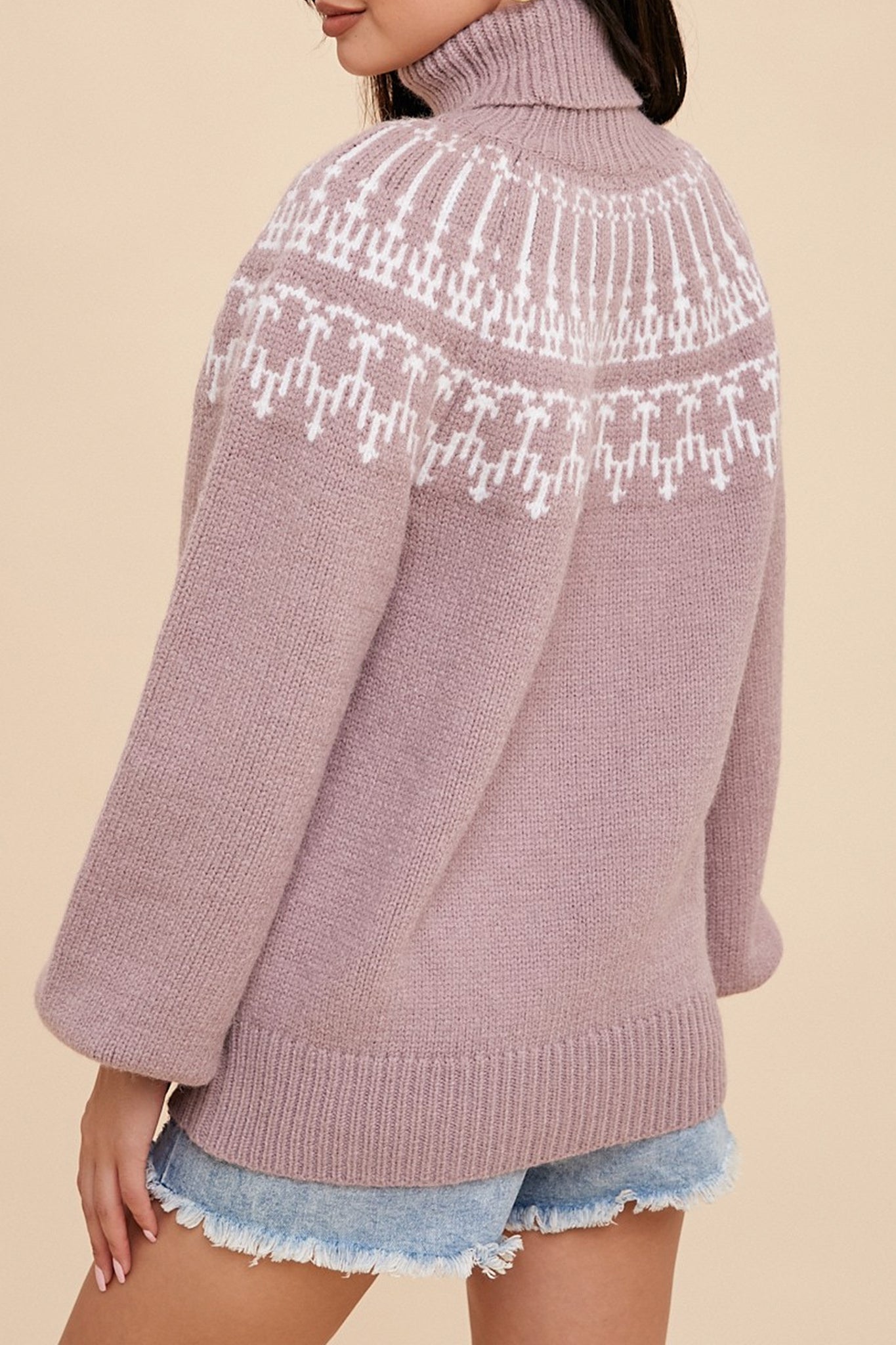 Fair Isle Turtleneck Sweater