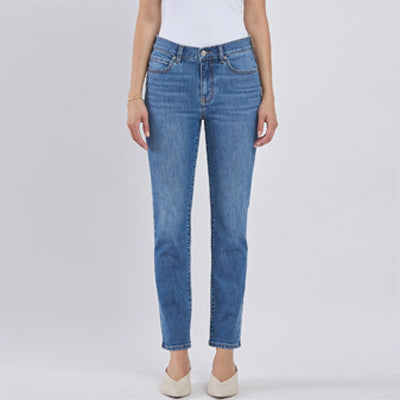 Eunina Gina Mid Rise Slim Straight Leg