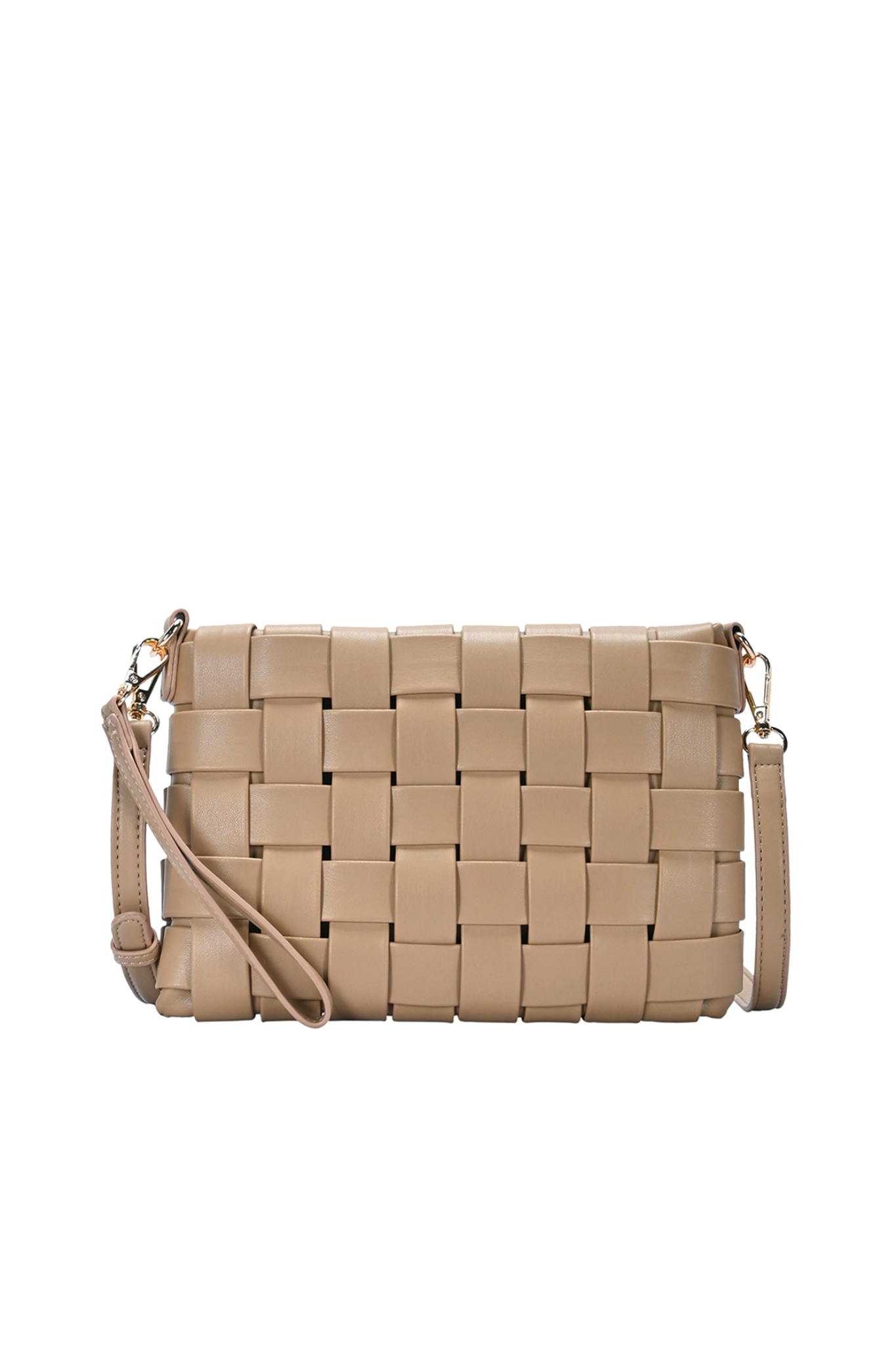 Rayin Hand Clutch and Crossbody Bag in Taupe