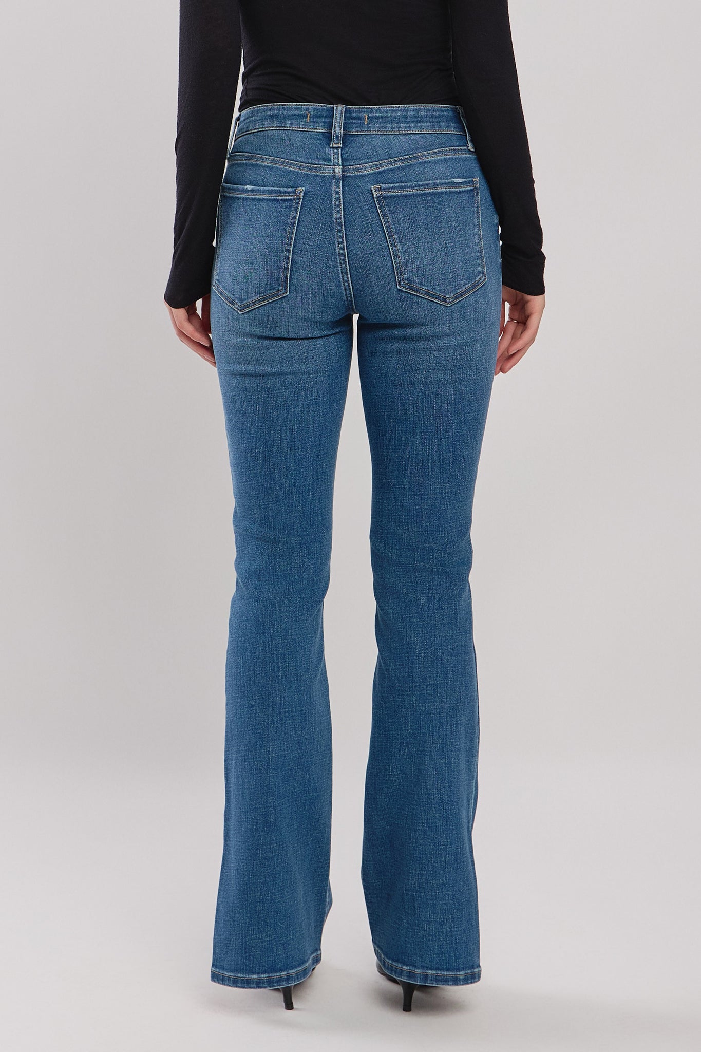 Eunina Imogen Mid Rise Bootcut in Thistle