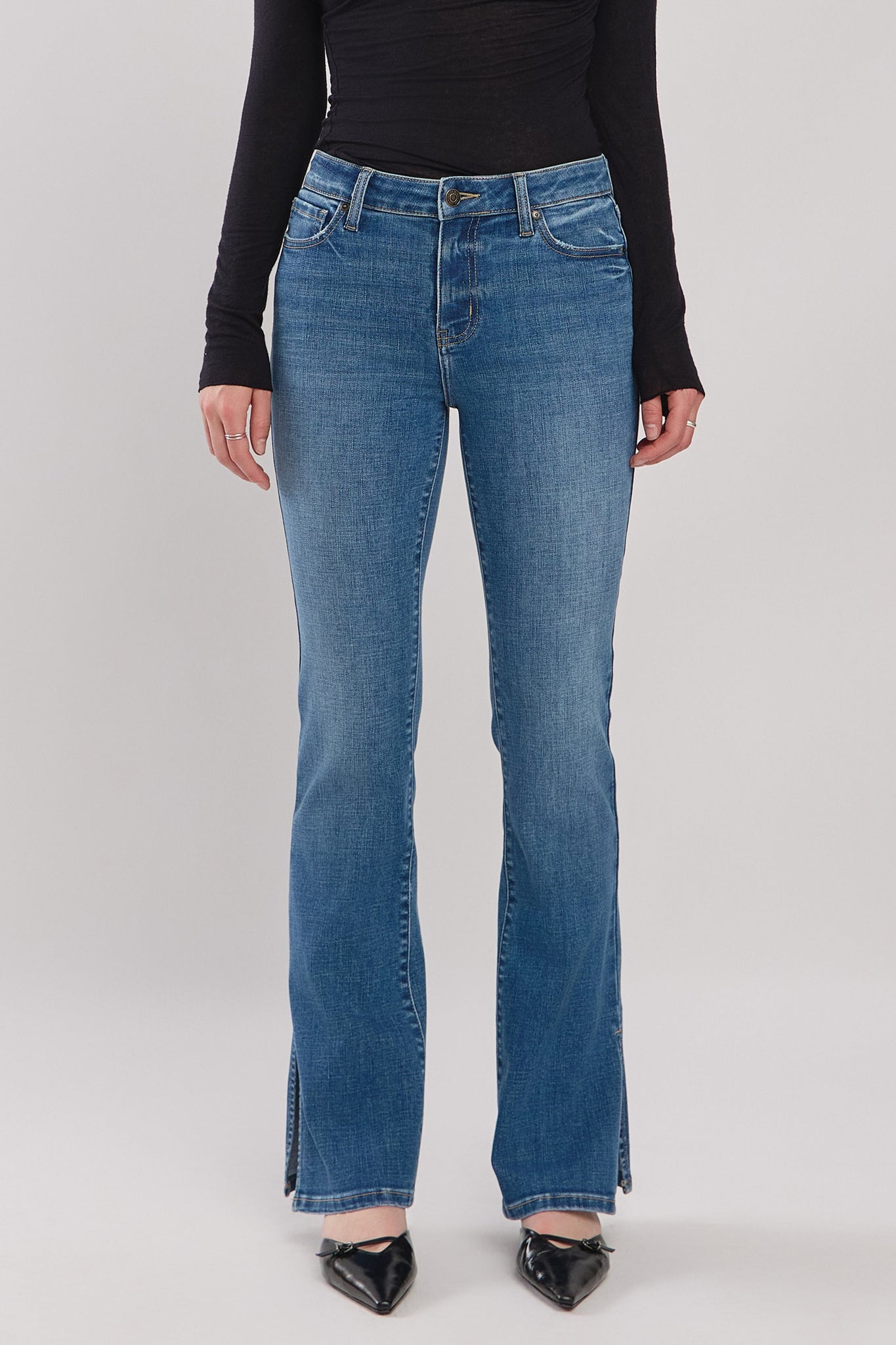 Eunina Imogen Mid Rise Bootcut in Thistle