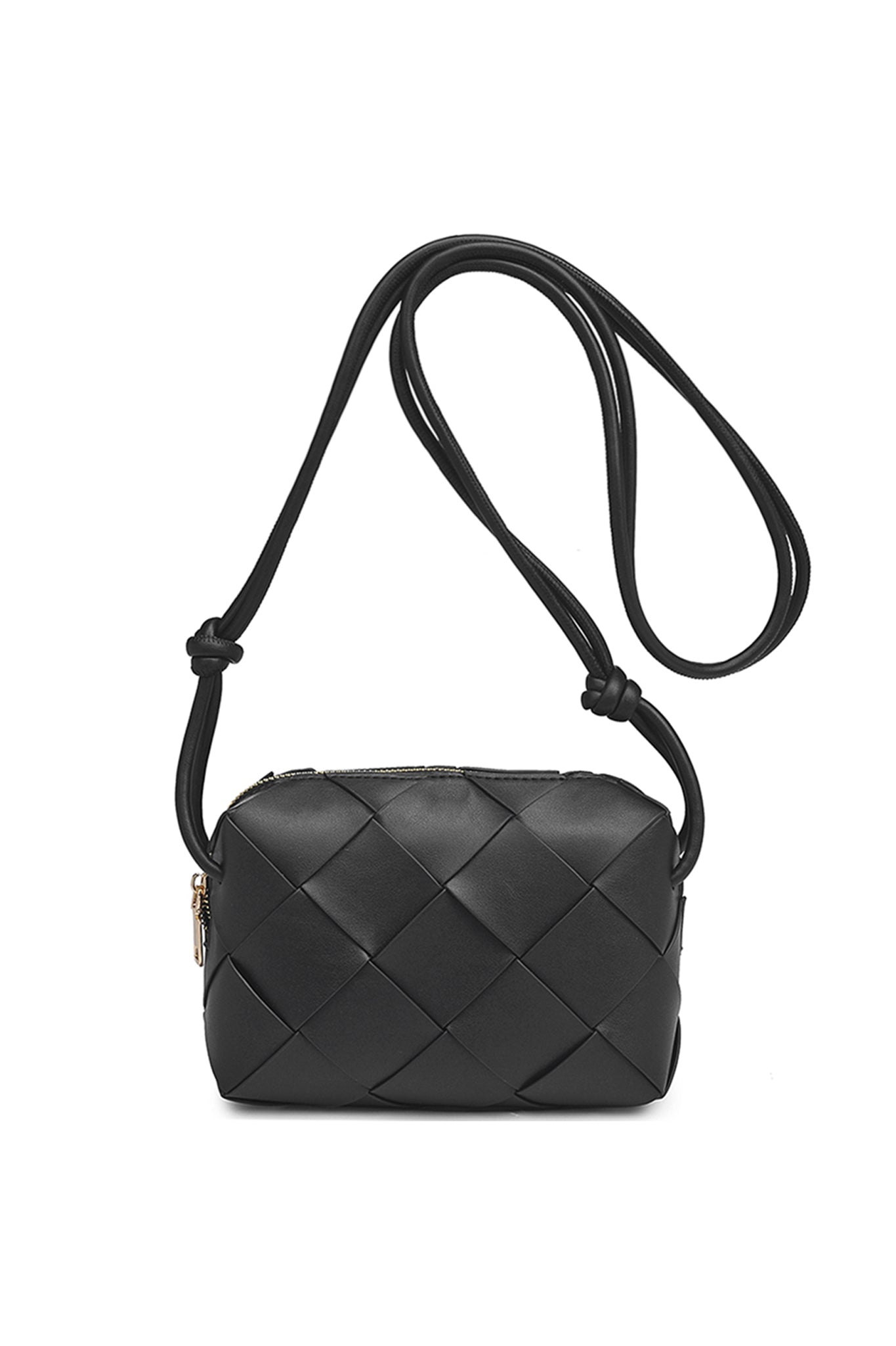 Kennedy Woven Crossbody in Black