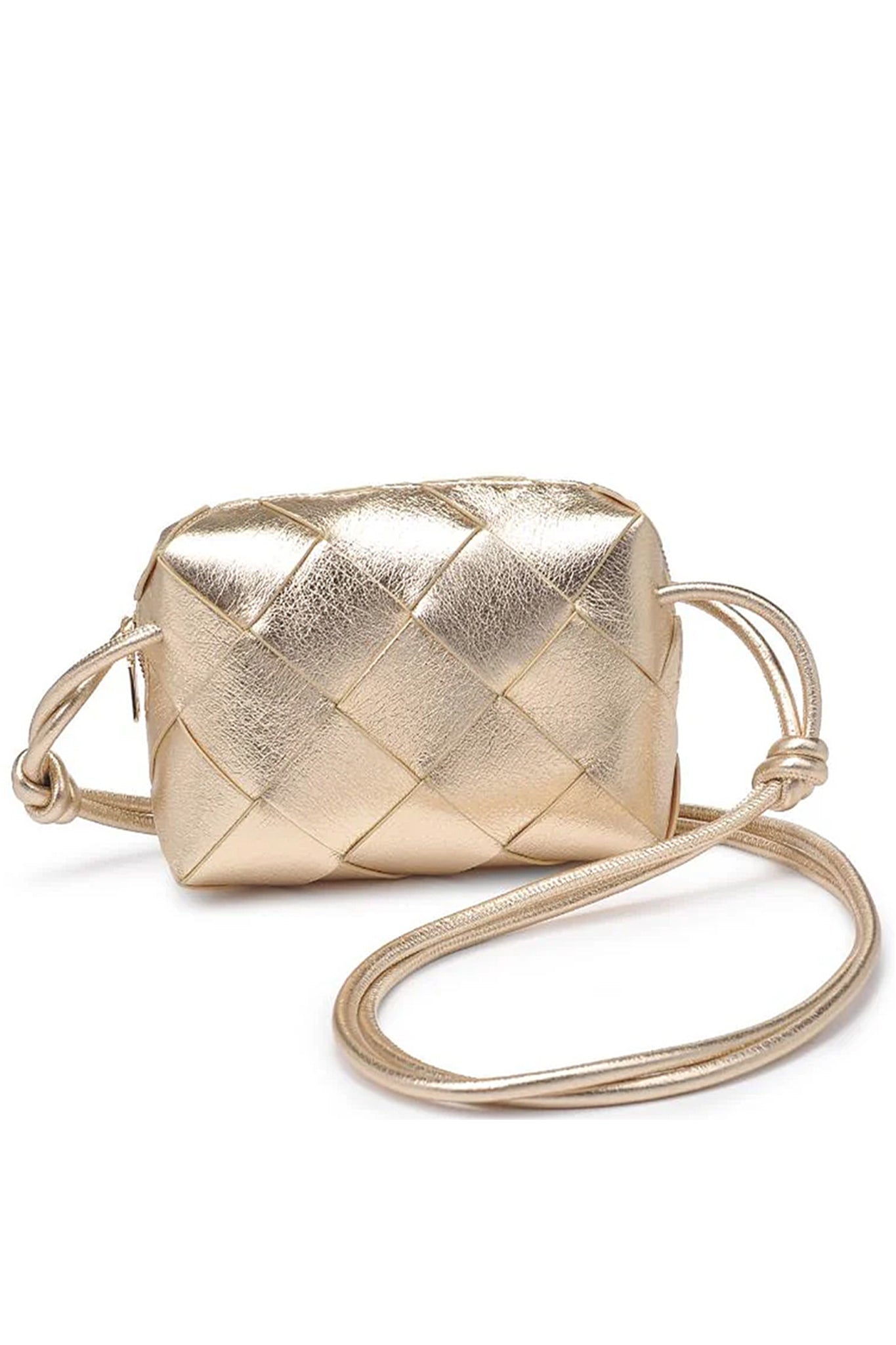 Kennedy Woven Crossbody in Gold