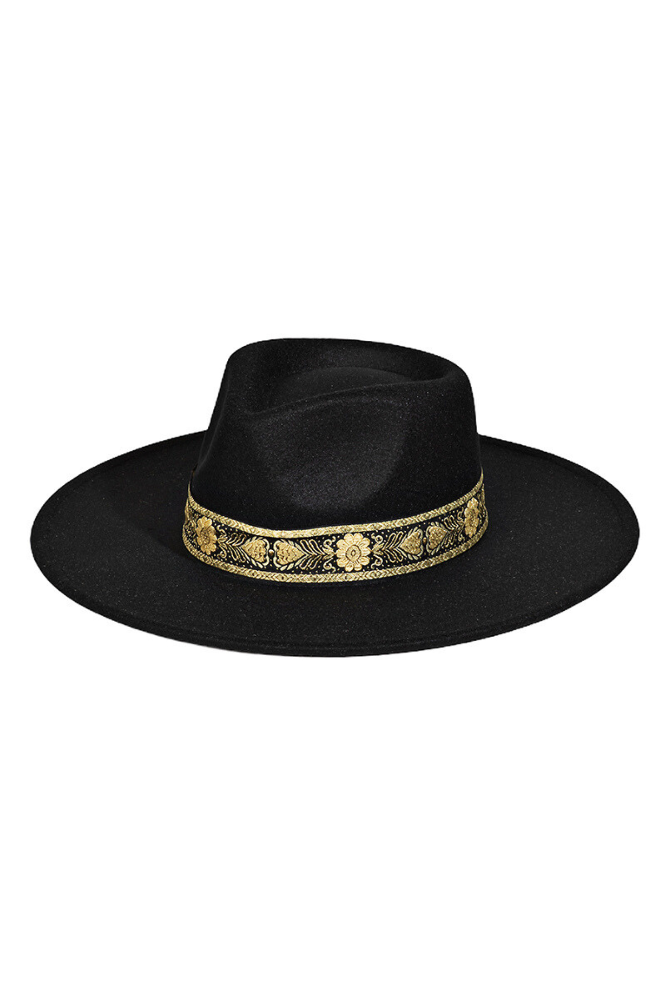Soloman Pattern Stripe Hat in Black