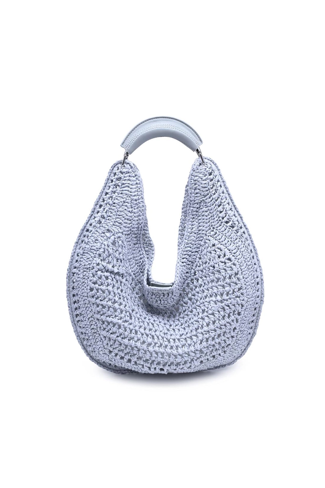Marisol Crochet Hobo Bag in Ice Blue
