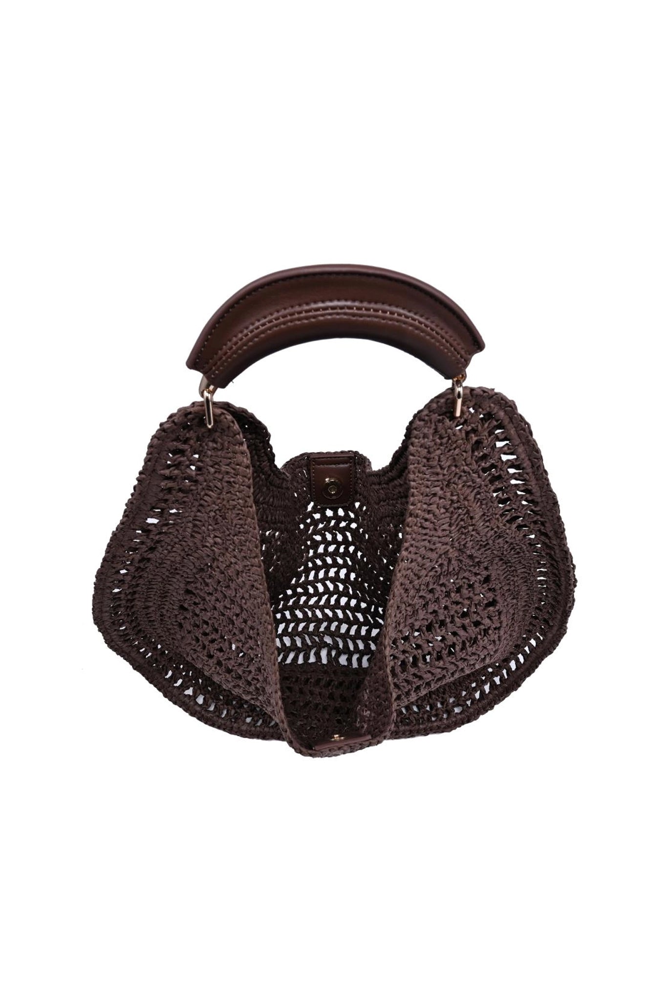 Marisol Crochet Hobo Bag in Chocolate