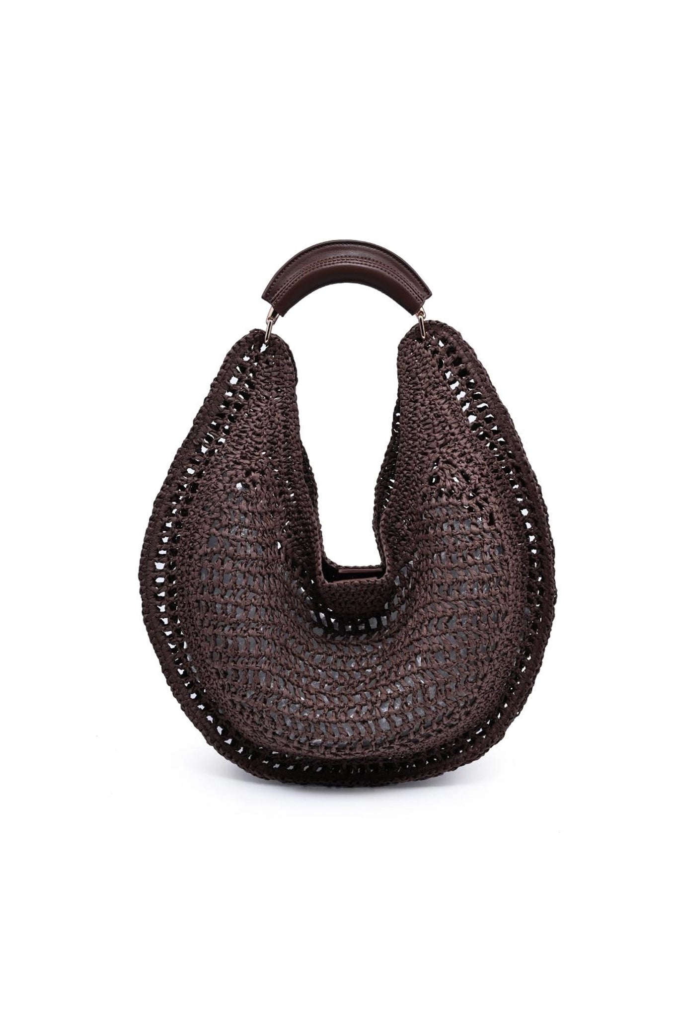 Marisol Crochet Hobo Bag in Chocolate