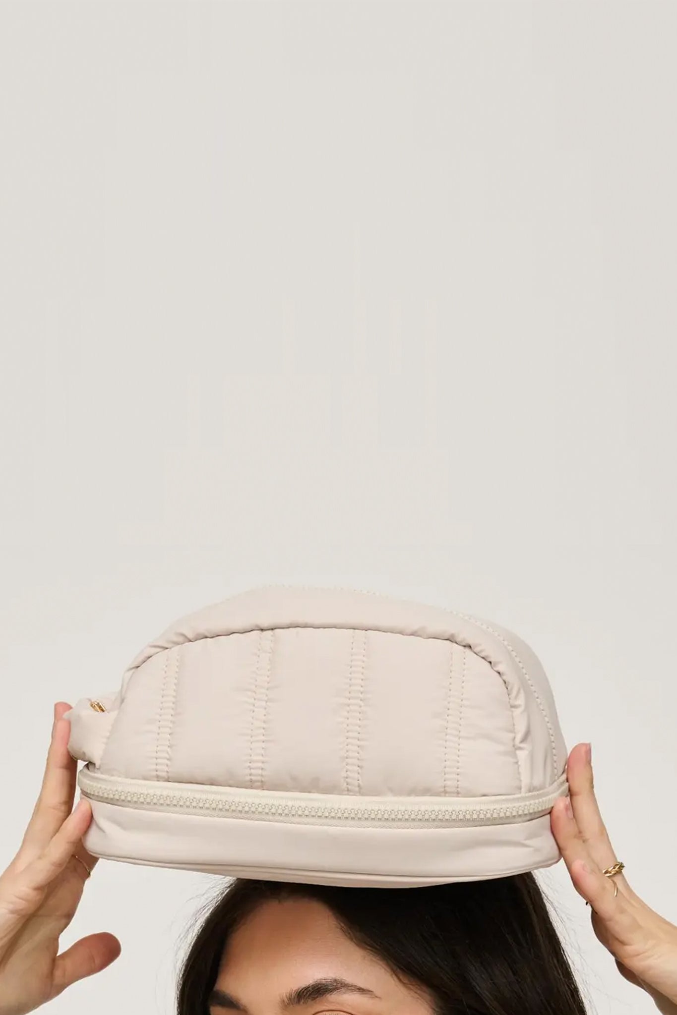 Nylon Dopp Kit in Cream