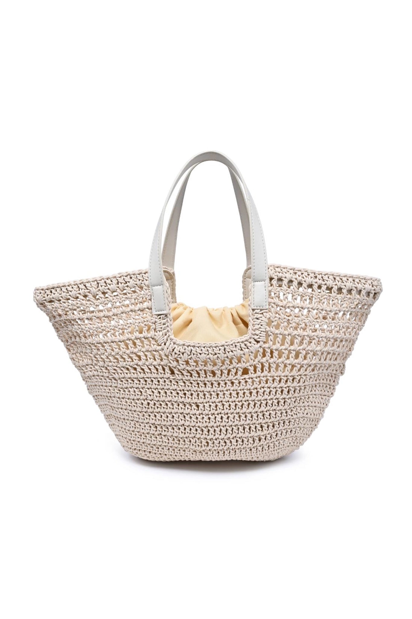 Paloma Crochet Tote in Ivory