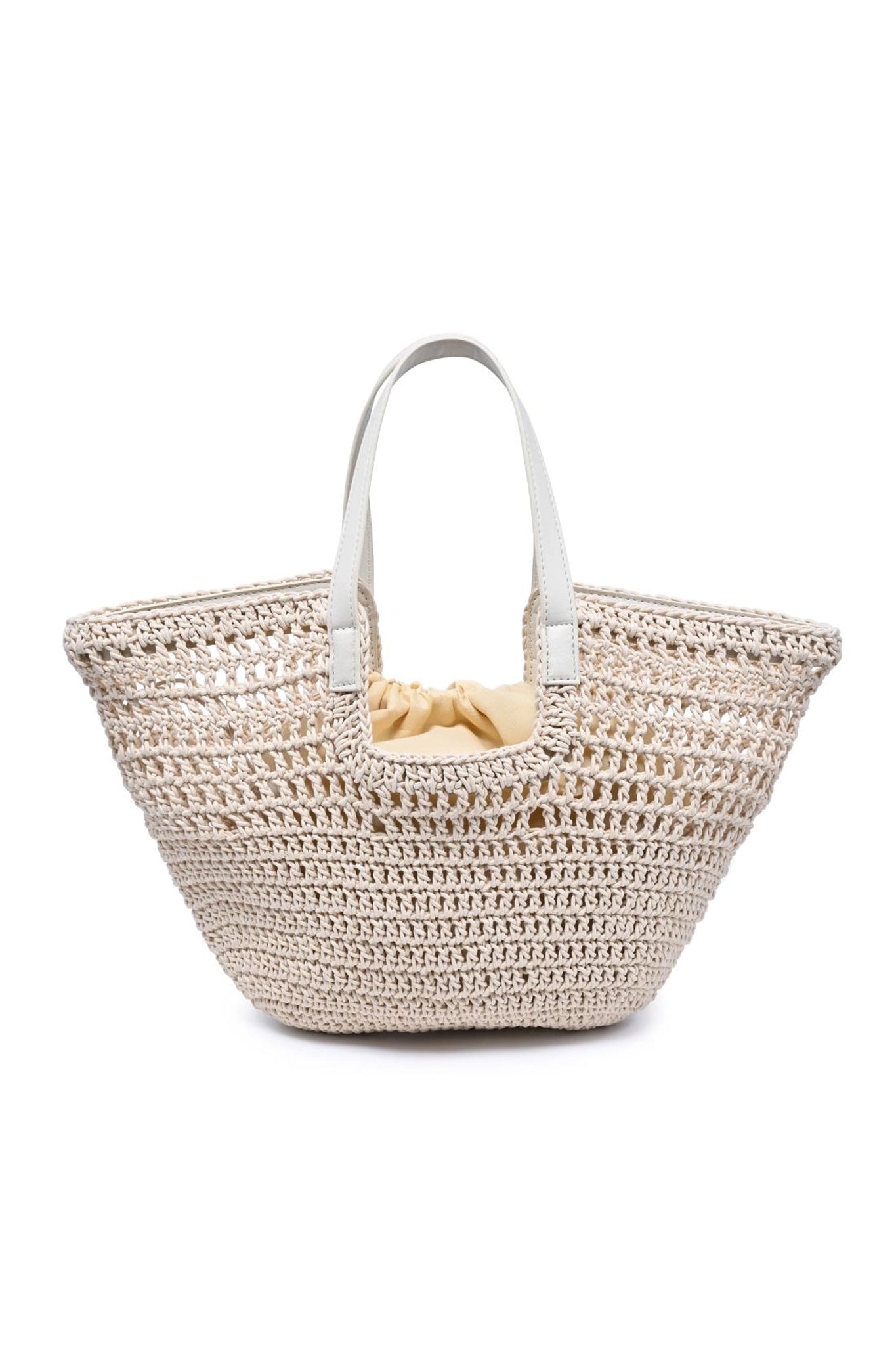 Paloma Crochet Tote in Ivory