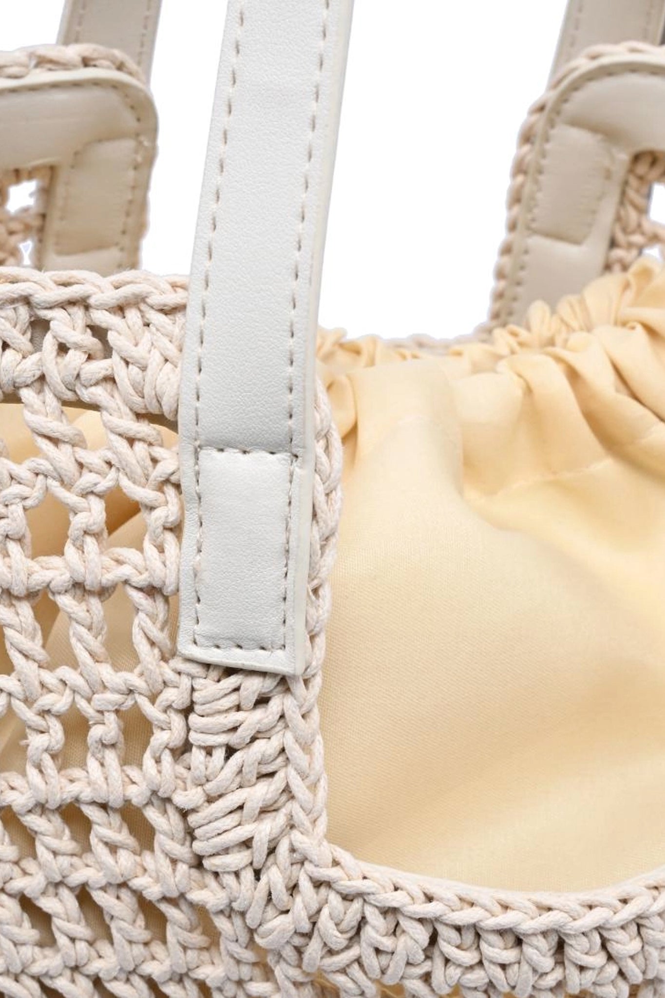 Paloma Crochet Tote in Ivory