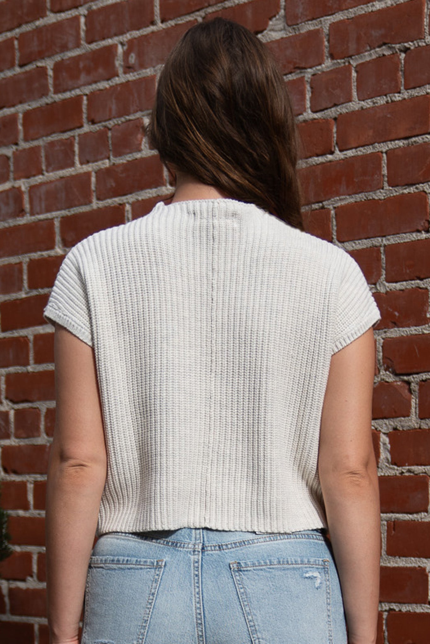 Poales Sweater Knit Top in Off White
