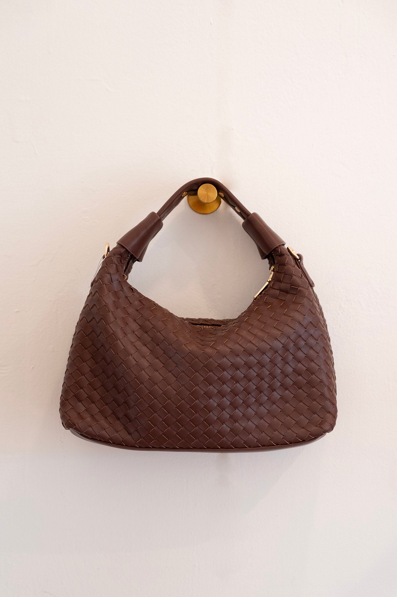 Ripley Woven Crossbody in Chocolate