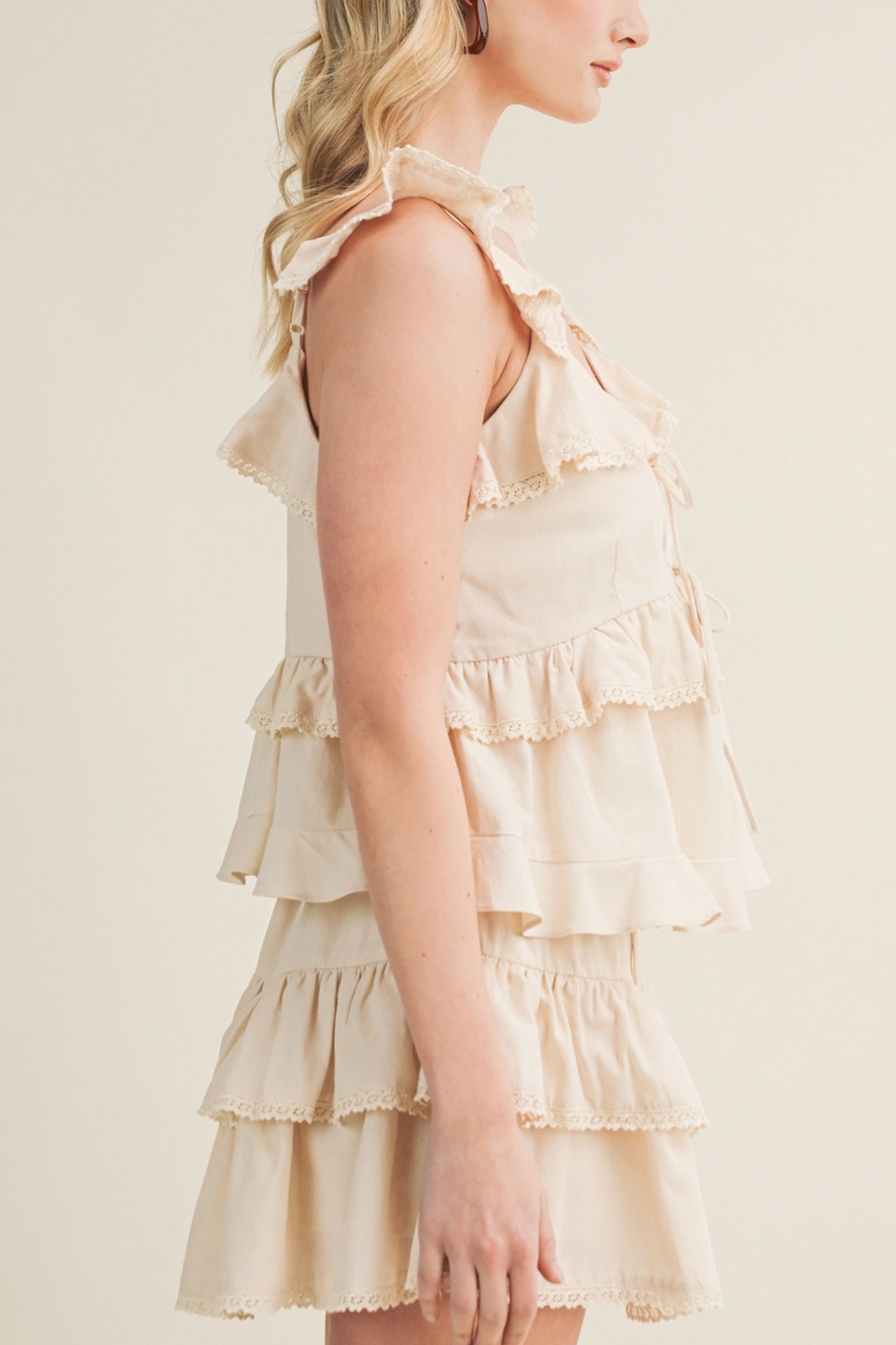 Coastal Lace Tiered Cami Top