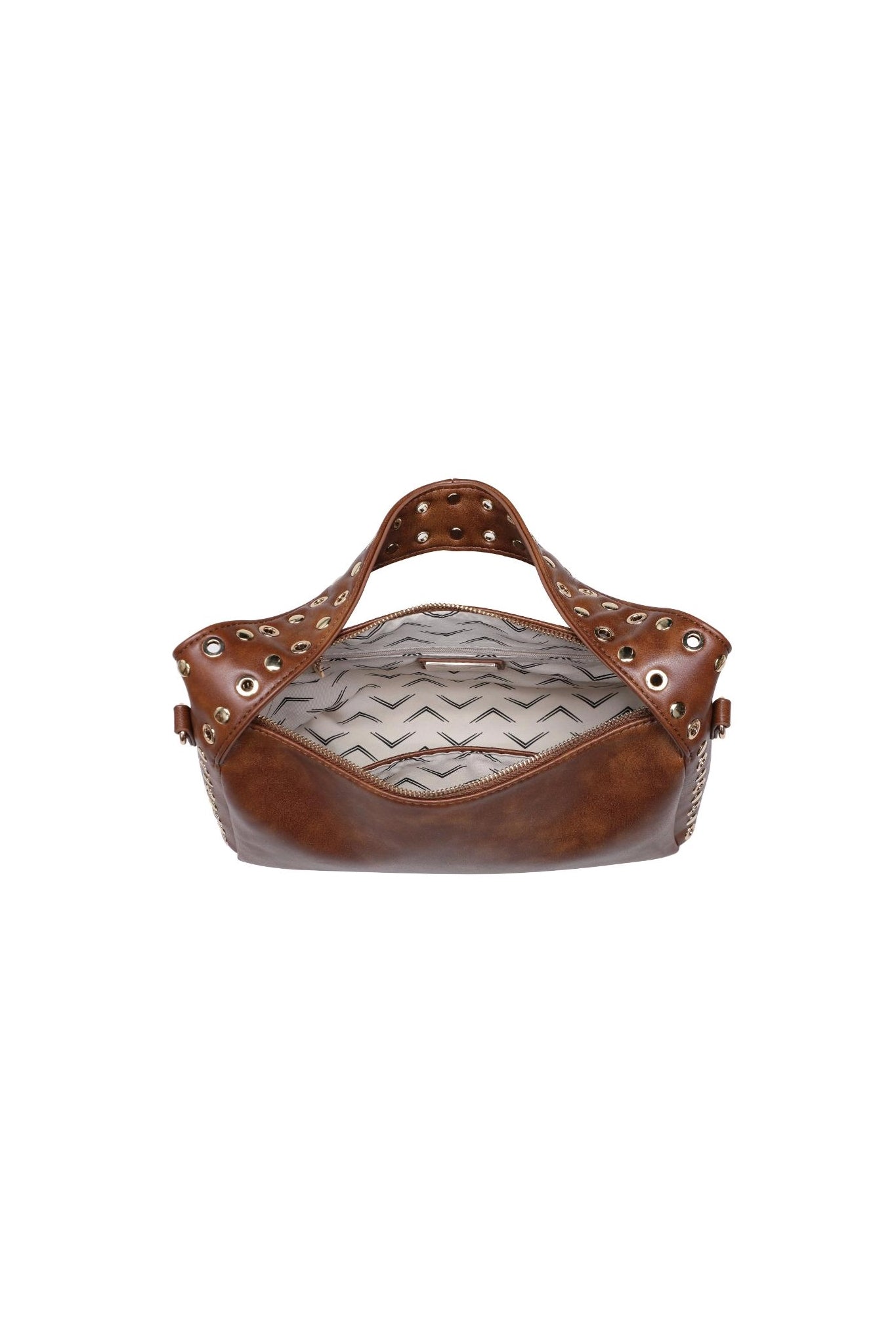 Silver Sands Studded Shoulder Bag in Cognac