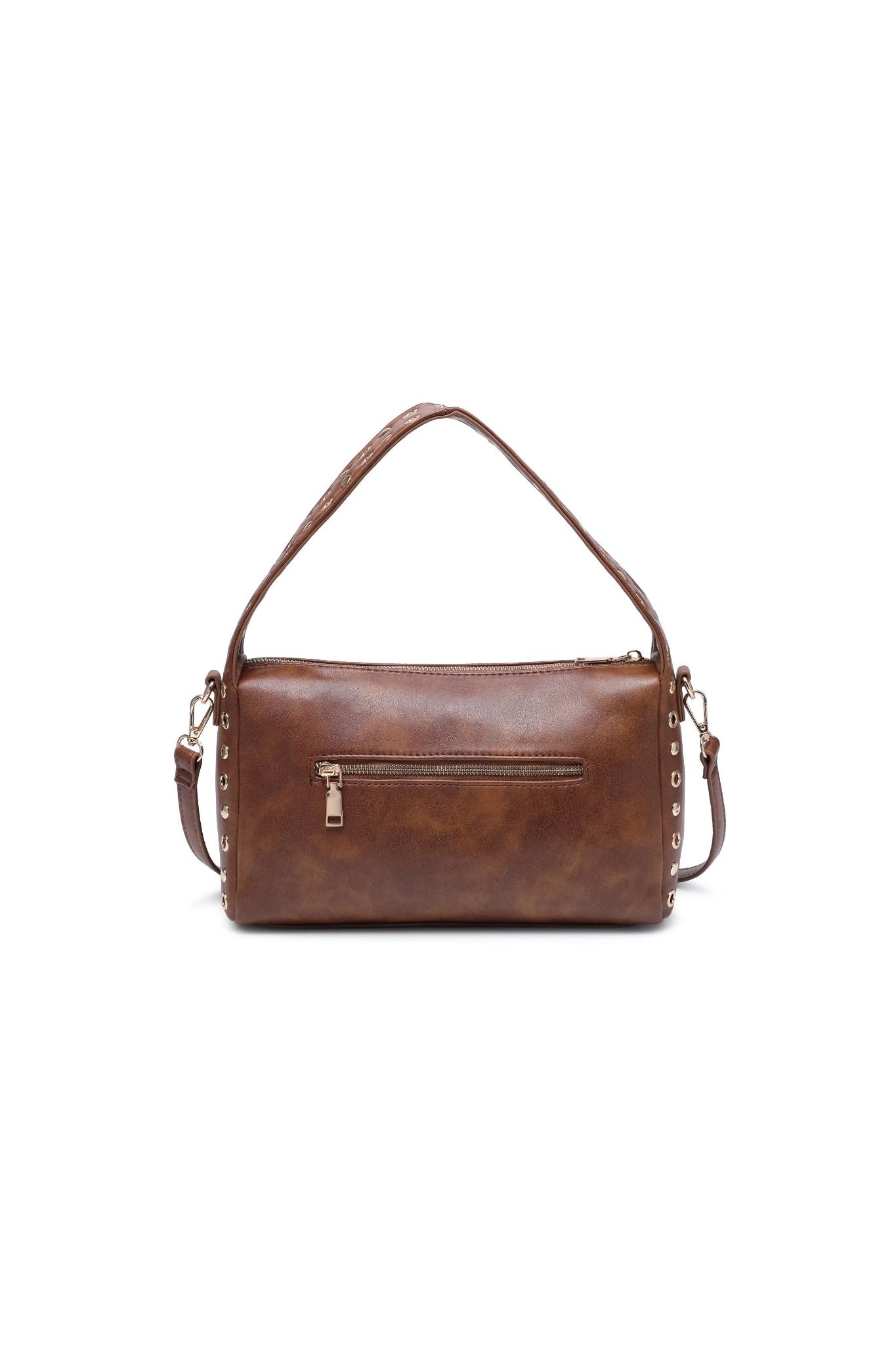 Silver Sands Studded Shoulder Bag in Cognac