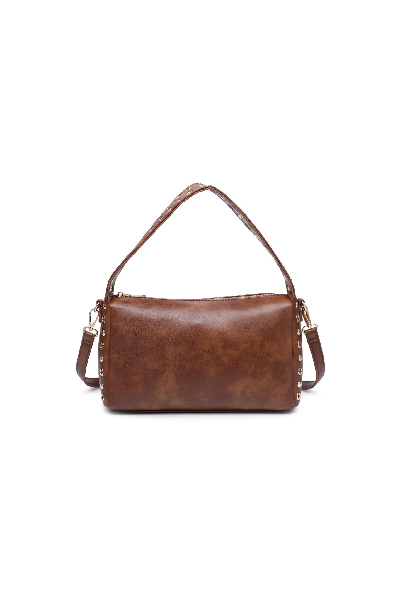 Silver Sands Studded Shoulder Bag in Cognac