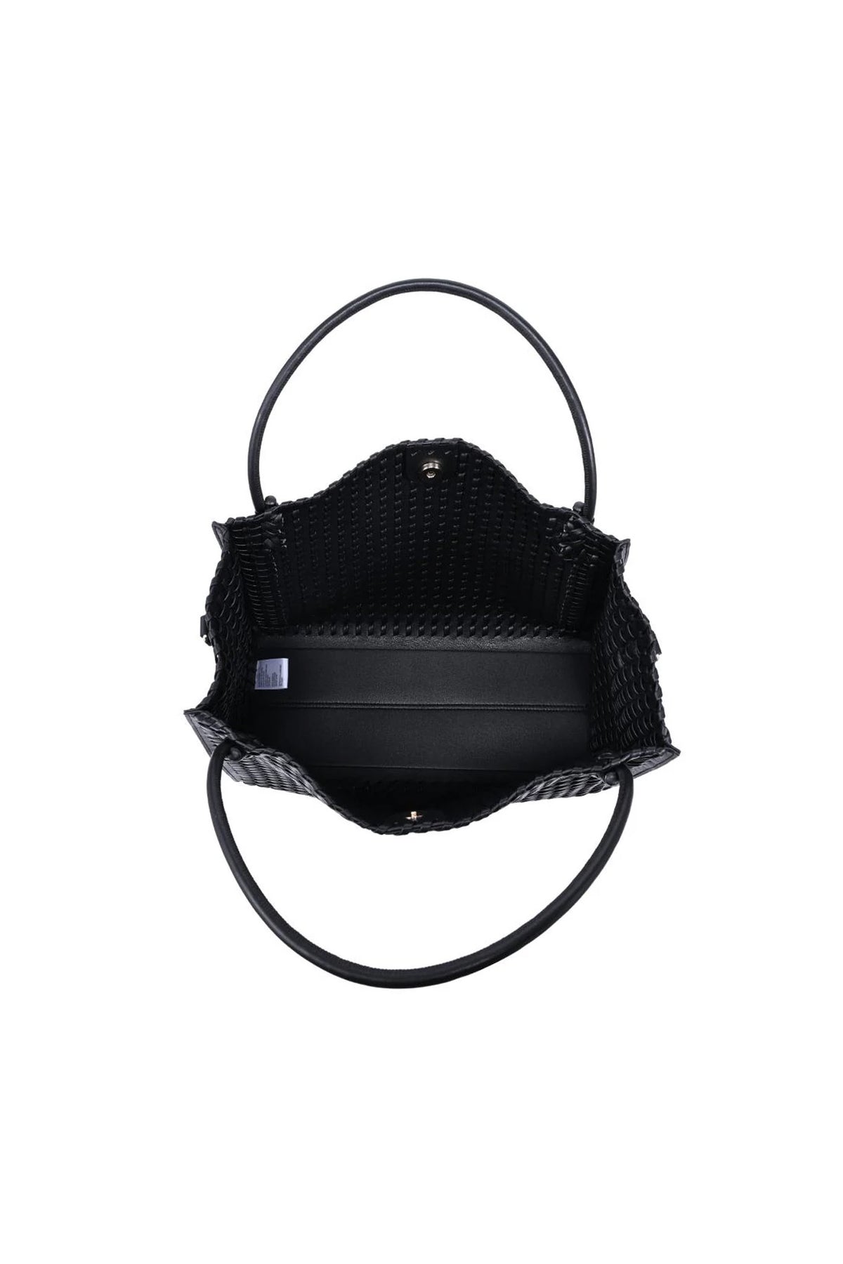 Sloane Woven Tote Bag in Black