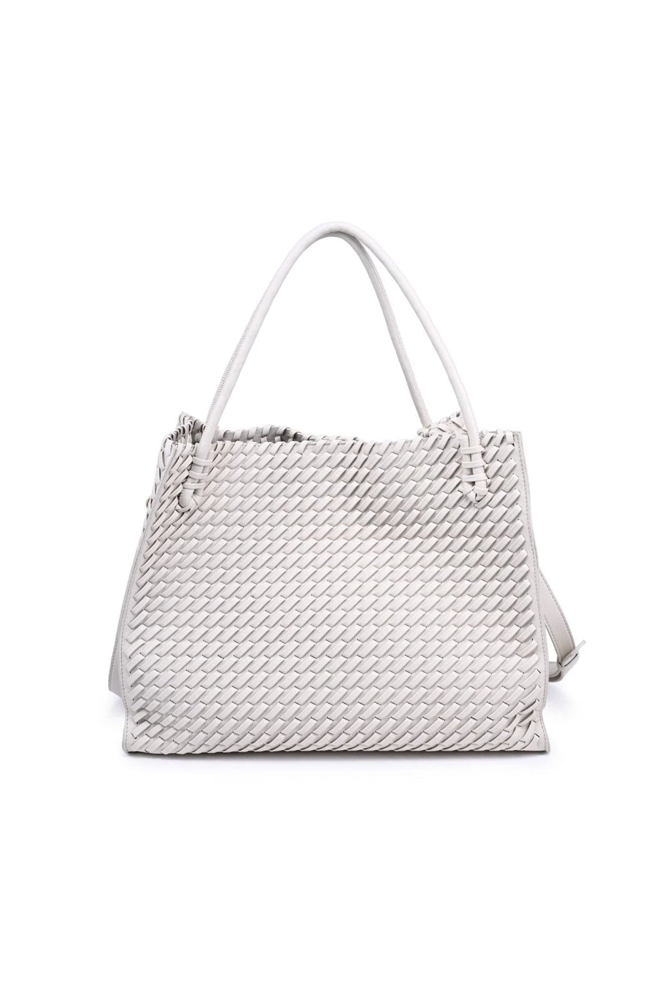 Sloane Woven Tote Bag in Cream