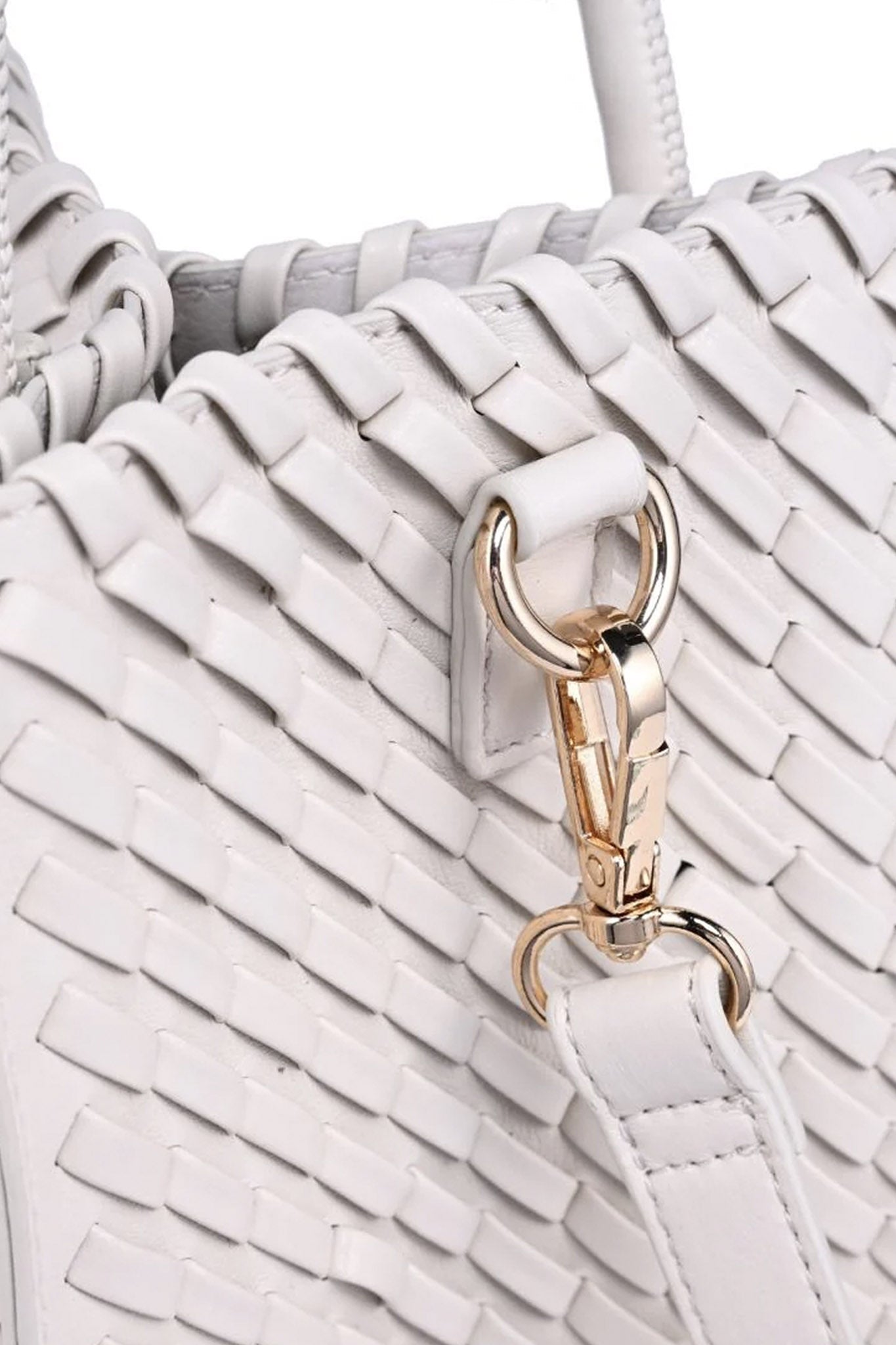 Sloane Woven Tote Bag in Cream