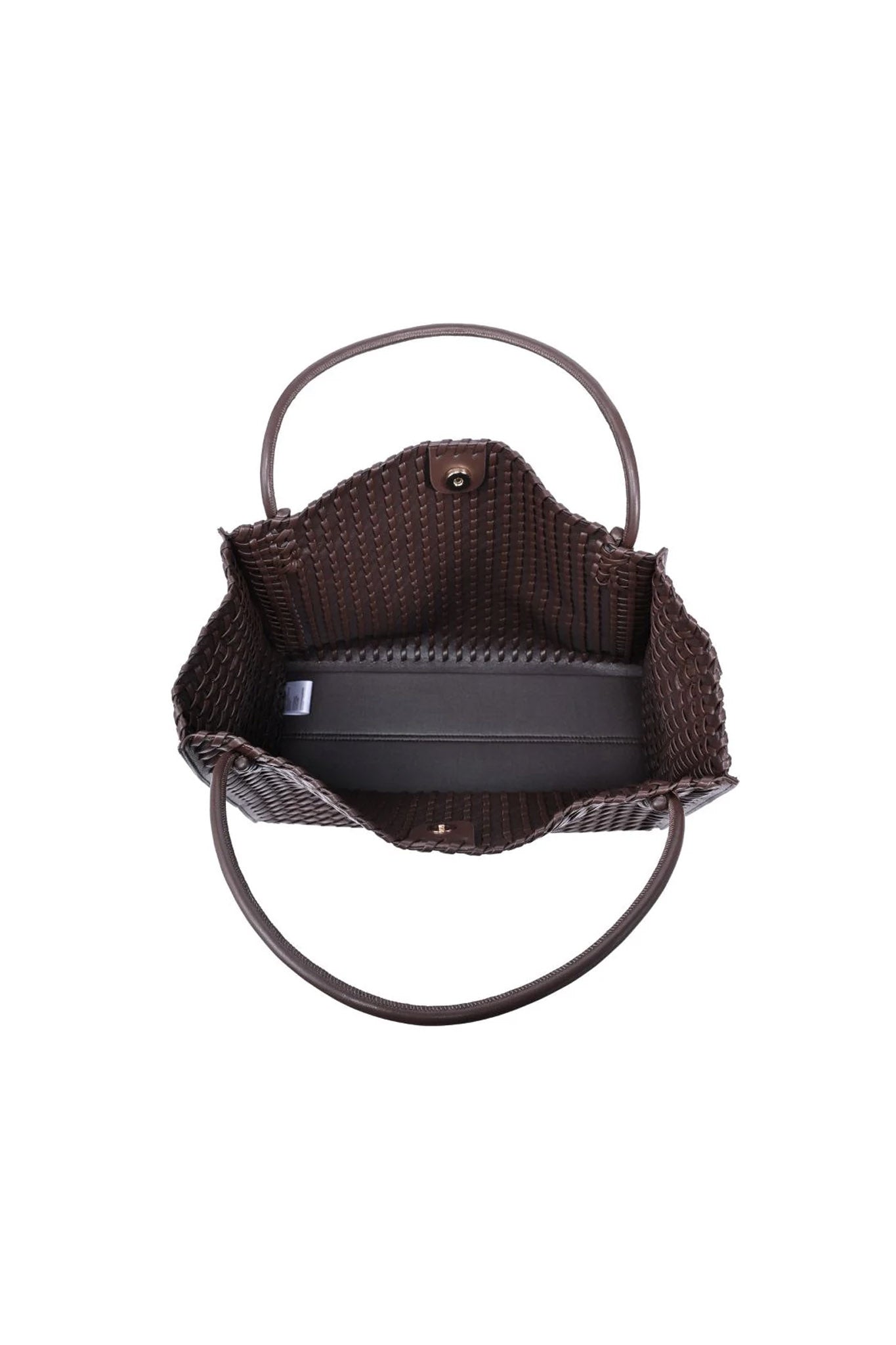 Sloane Woven Tote Bag in Chocolate