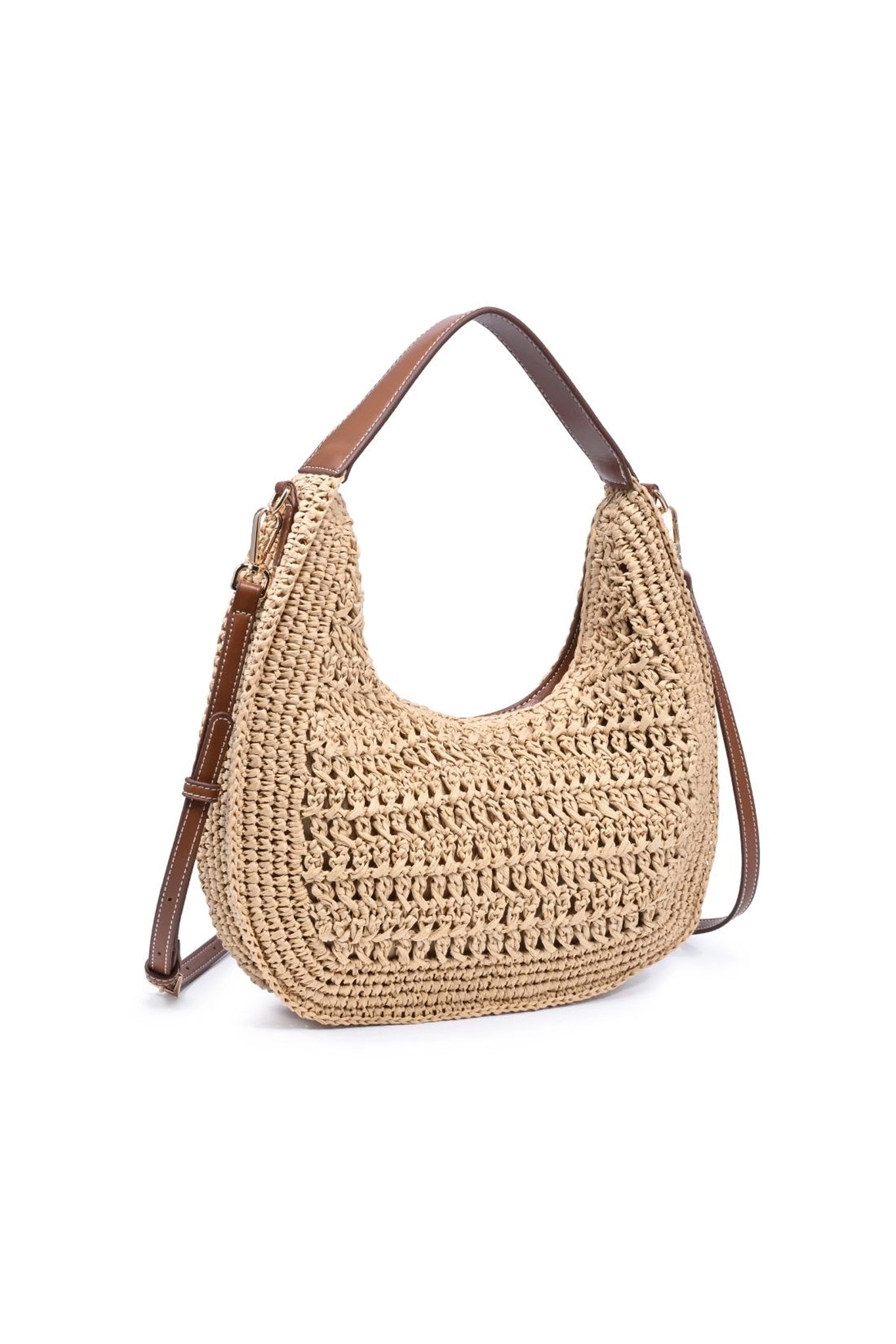 Solana Woven Crossbody Tote Bag