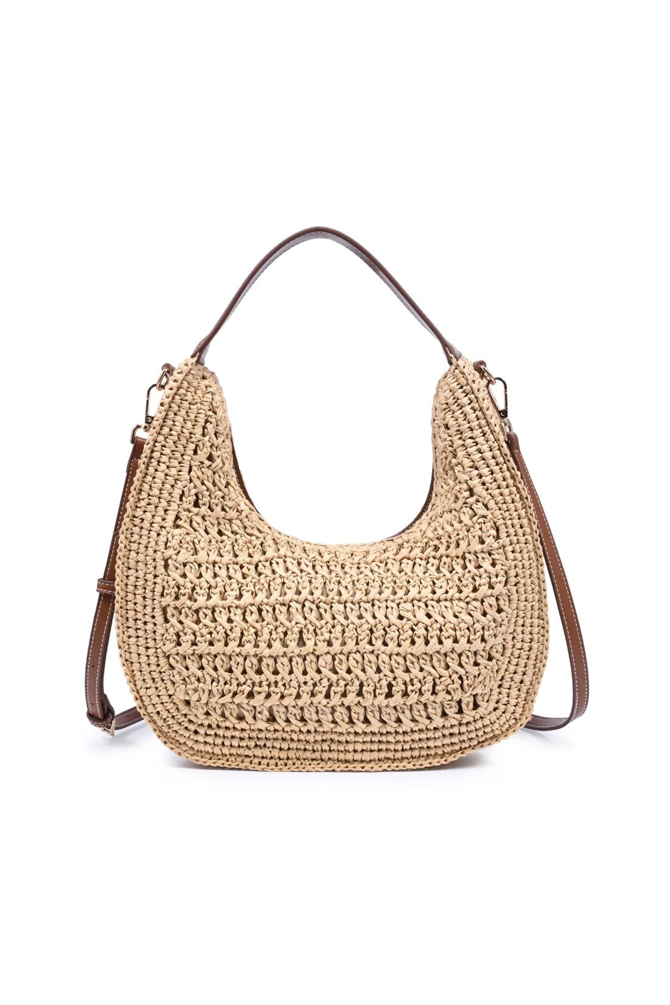 Solana Woven Crossbody Tote Bag