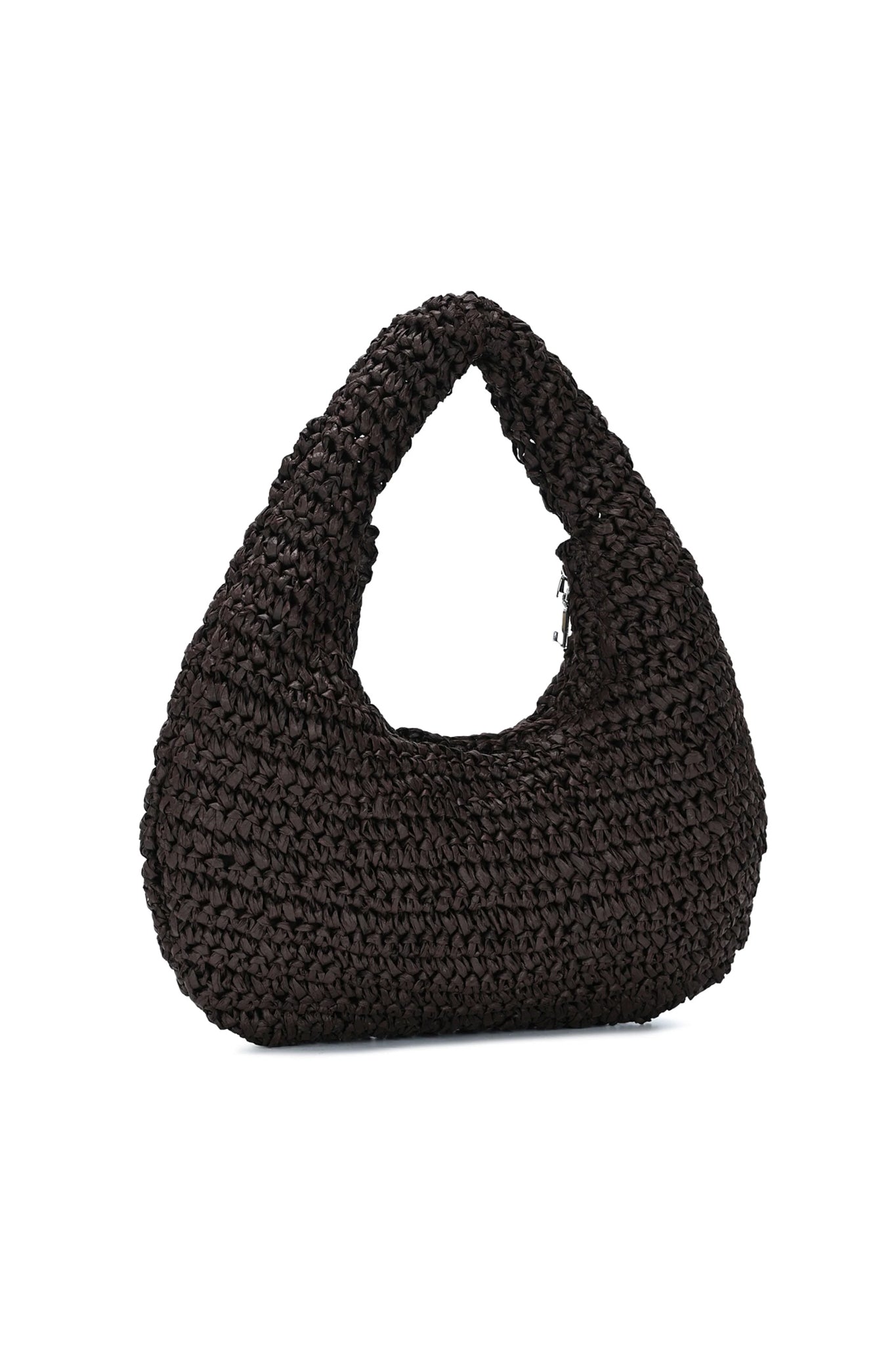 Solea Straw Clutch Bag in Chocolate