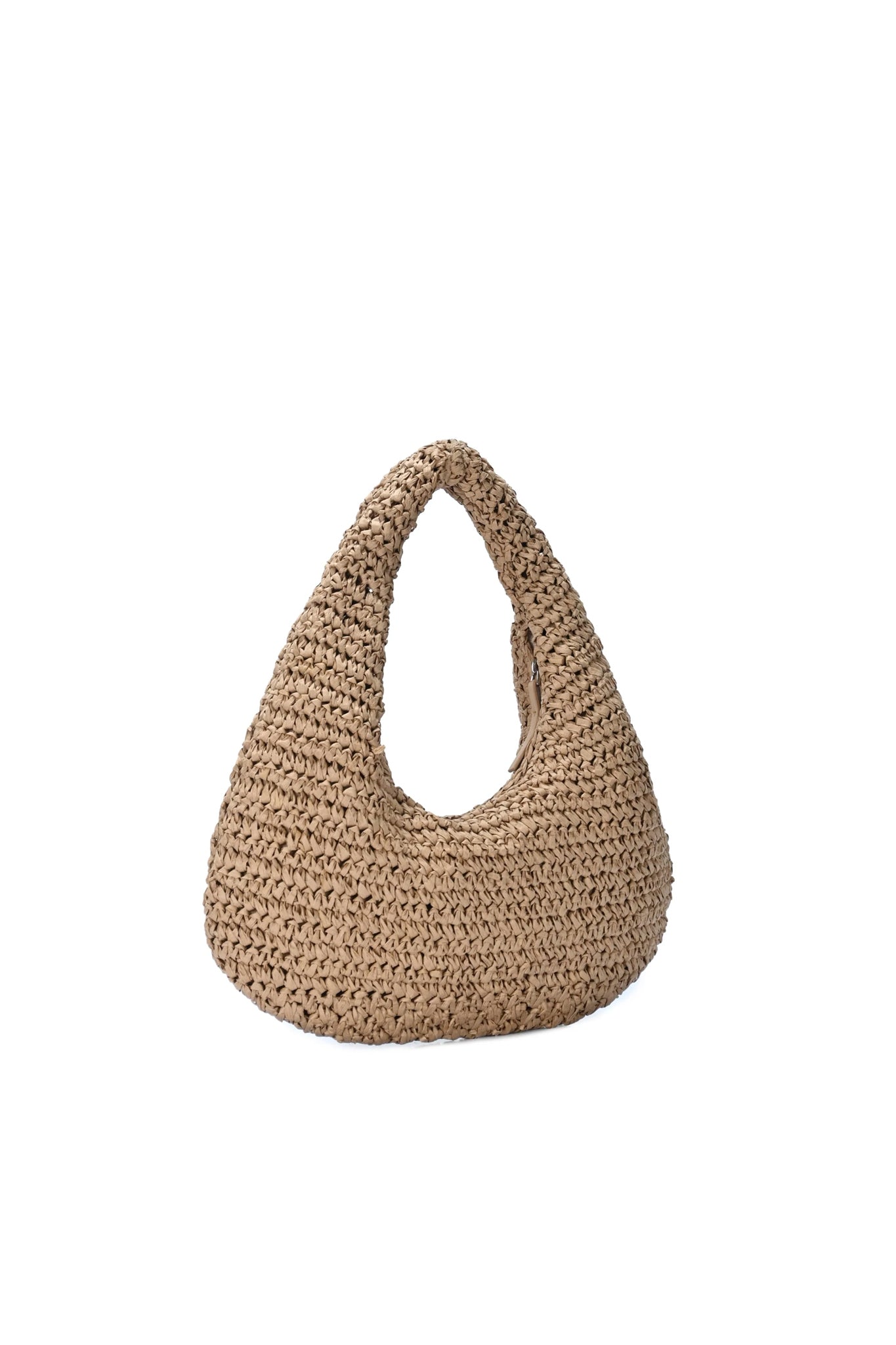 Solea Straw Clutch Bag in Camel