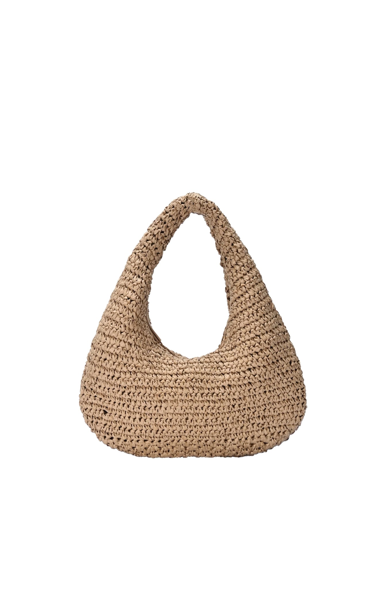 Solea Straw Clutch Bag in Camel