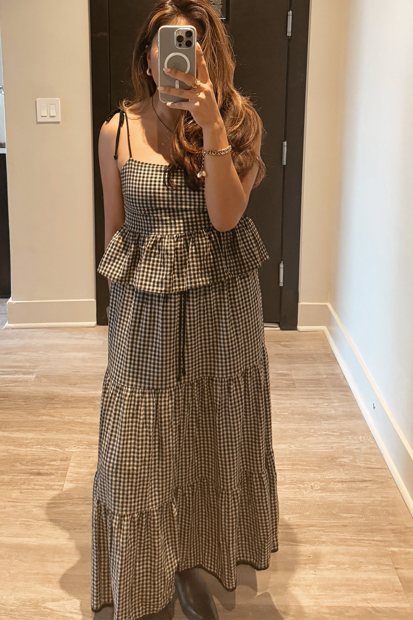 Sonora Gingham Maxi Skirt