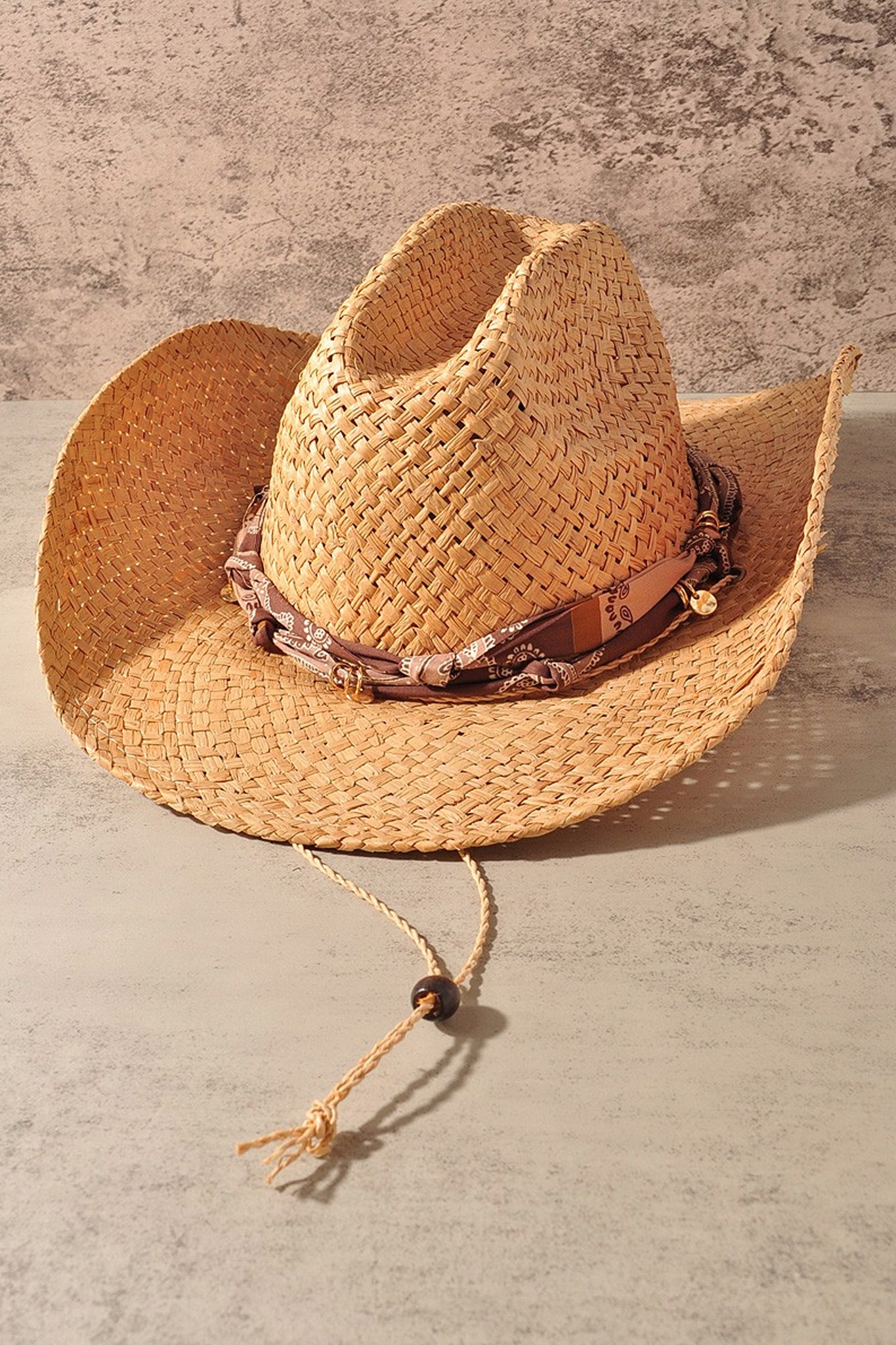 Sundown Raffia Cowboy Hat in Natural