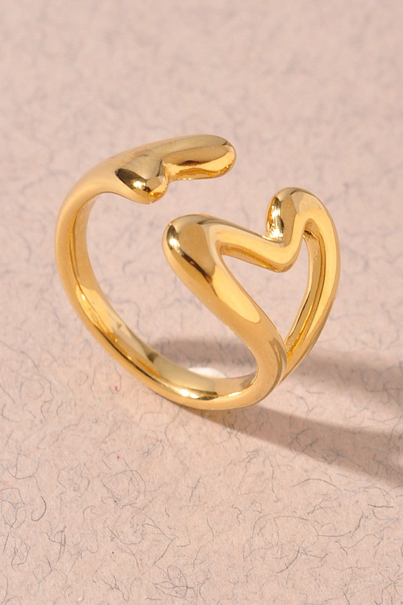 Twin Heart Wrap Ring