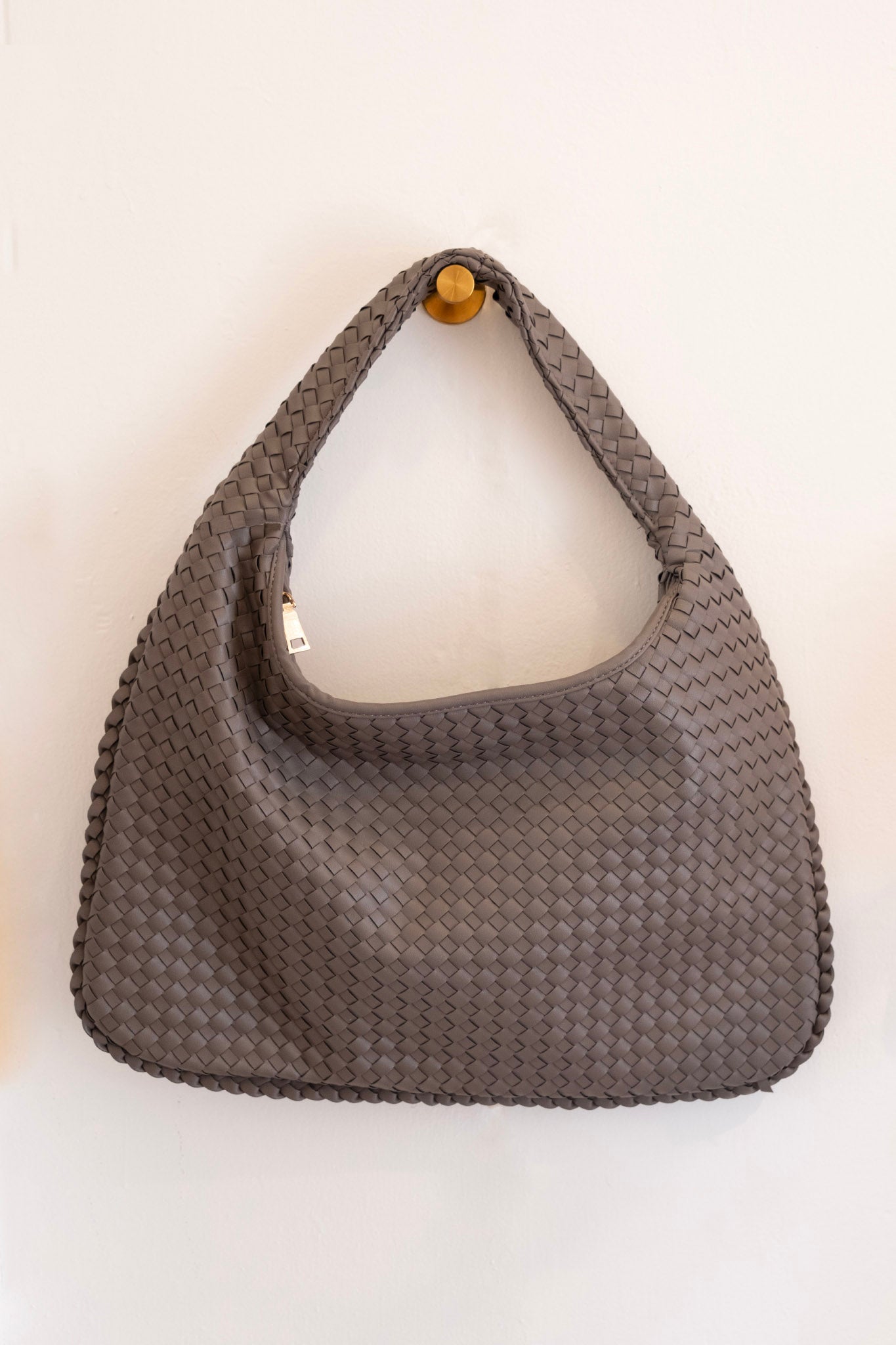 Woven Hobo in Grey