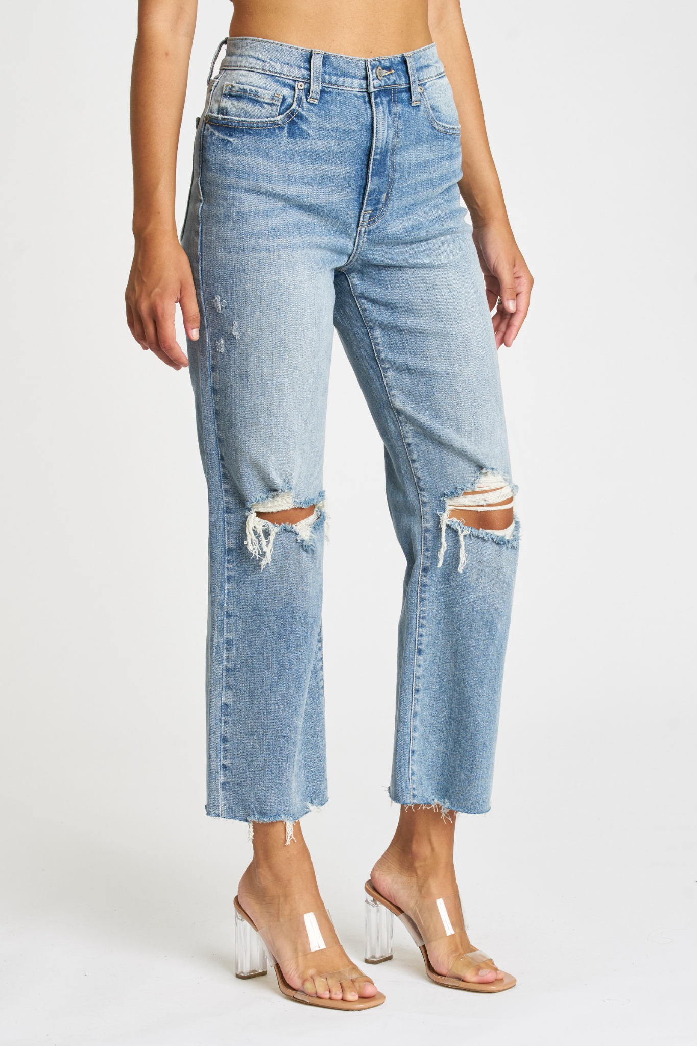 View 2 of Eunina Dawn Wide Leg Jeans in Ocotillo, a Jeans from Larrea Cove. Detail: .