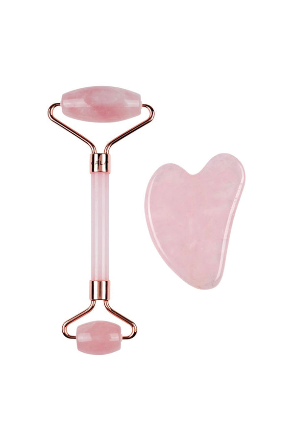 CALA Rose Quartz Roller and Gua Sha Set