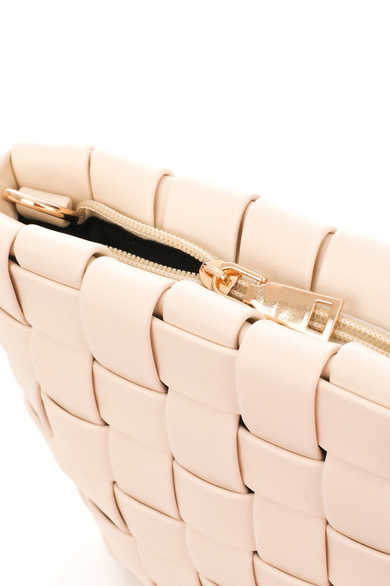 View 7 of Keen Woven Clutch in Ivory, a Bags from Larrea Cove. Detail: .
