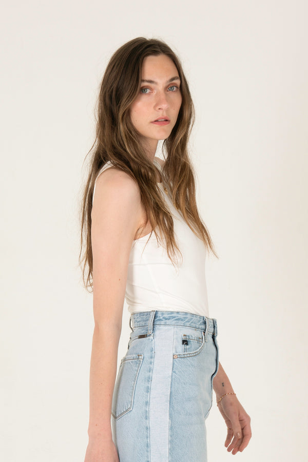 Cori Halter Neck Bodysuit in Ivory