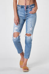 Eunina Tobi Mom Jeans in Yucca