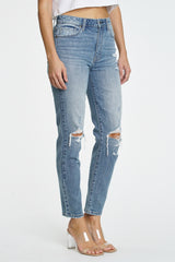 Eunina Tobi Mom Jeans in Whipple Side View