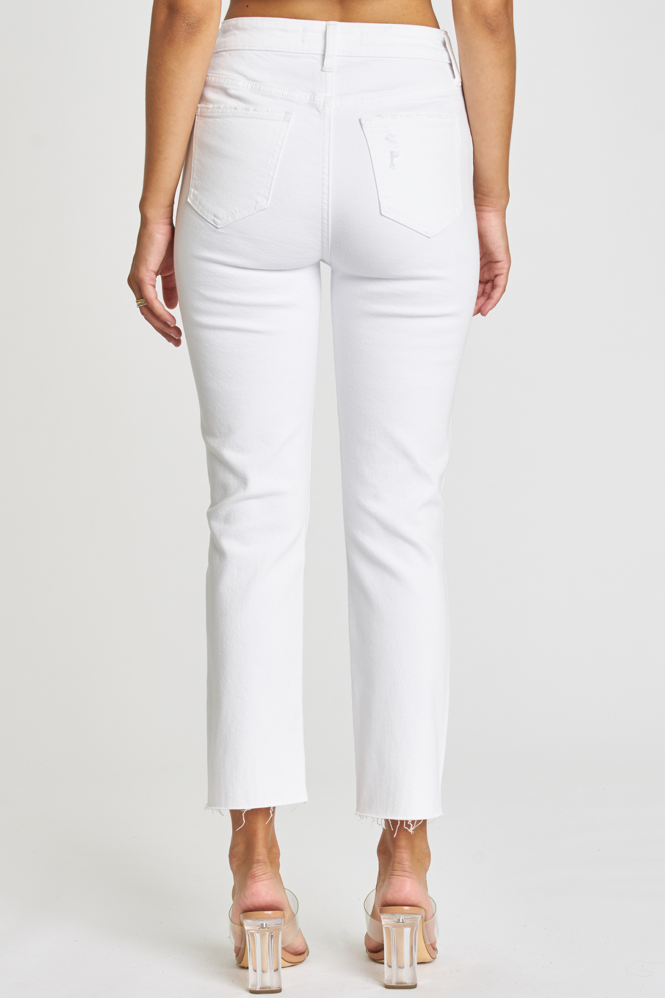 View 4 of Eunina Ally Straight Jeans in Hoodia, a Denim from Larrea Cove. Detail: .
