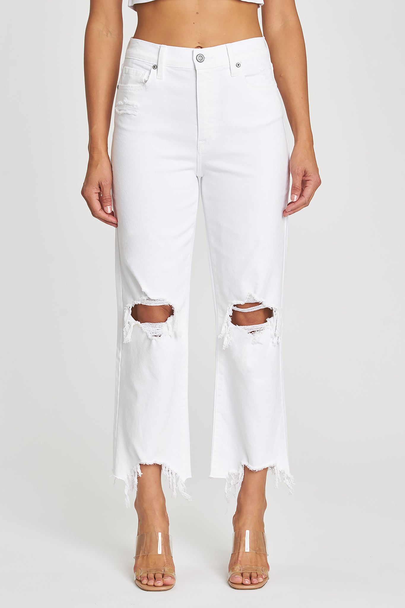 View 7 of Eunina Dawn Wide Leg Jeans in Datura, a Jeans from Larrea Cove. Detail: .