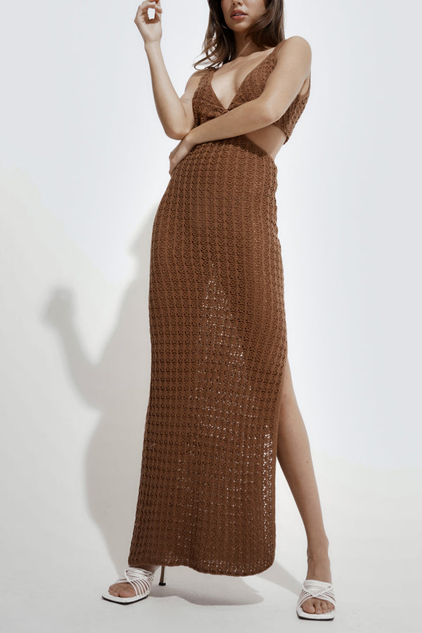 Amsonia Dress in Brown