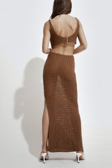 Amsonia Dress in Brown