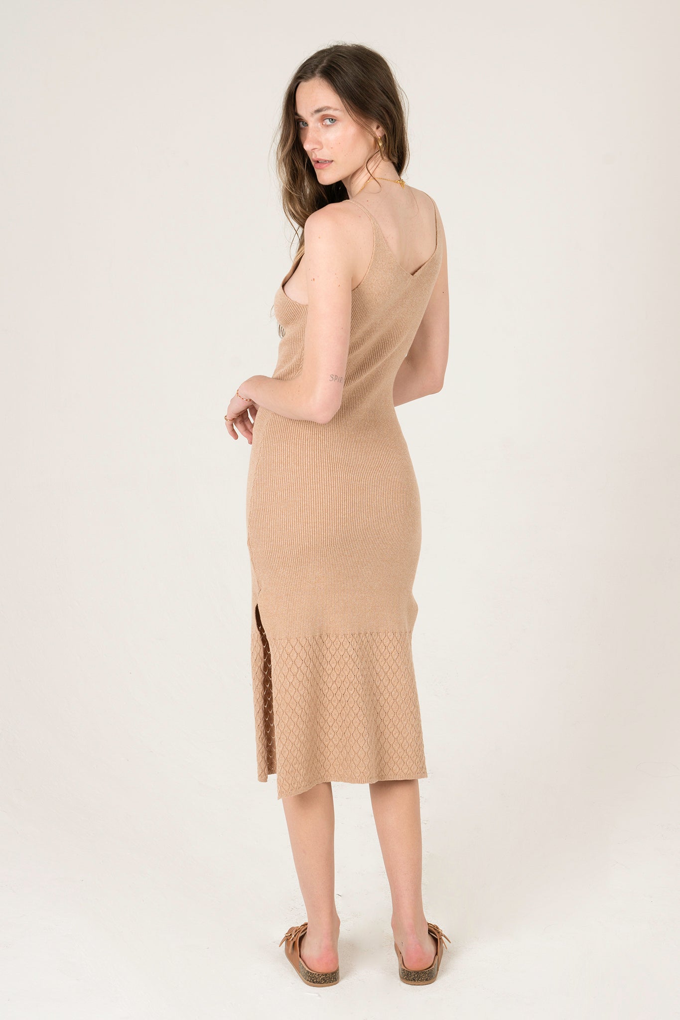 View 2 of Cybele Bodycon Midi Dress, a Dresses from Larrea Cove. Detail: .