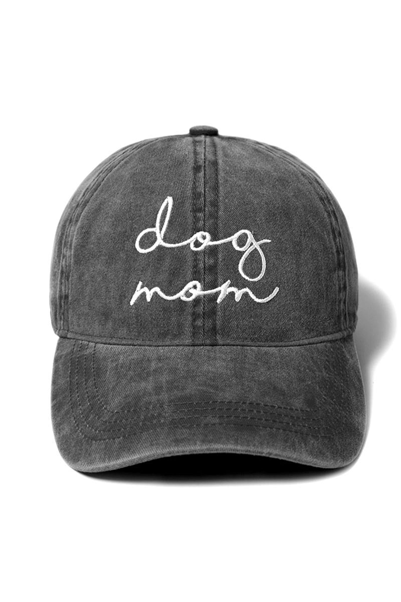 View 1 of Dog Mom Cap in Black, a Hats from Larrea Cove. Detail: Introducing the Dog Mom Cap in Black! This fun, yet soft and comfortable cap is...