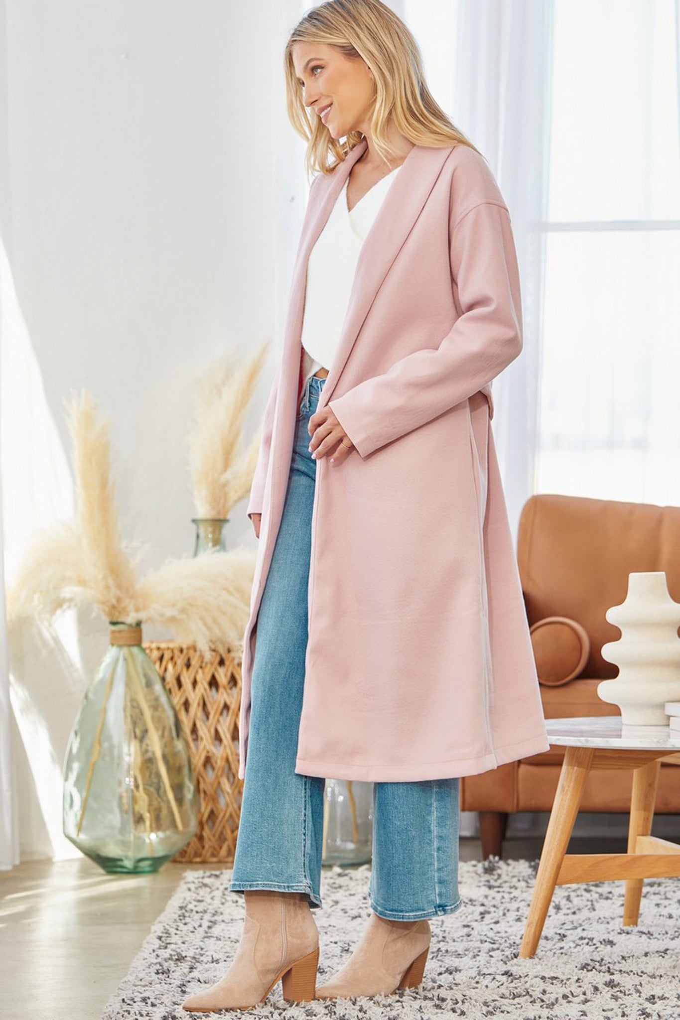 View 2 of Kasas Wrap Coat, a Outerwear from Larrea Cove. Detail: .