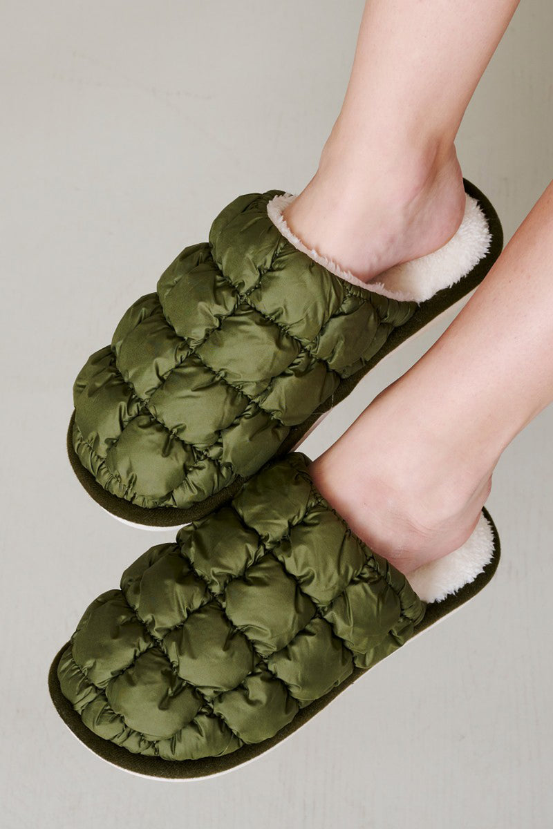 Juno Quilted Puffer Slide Slipper