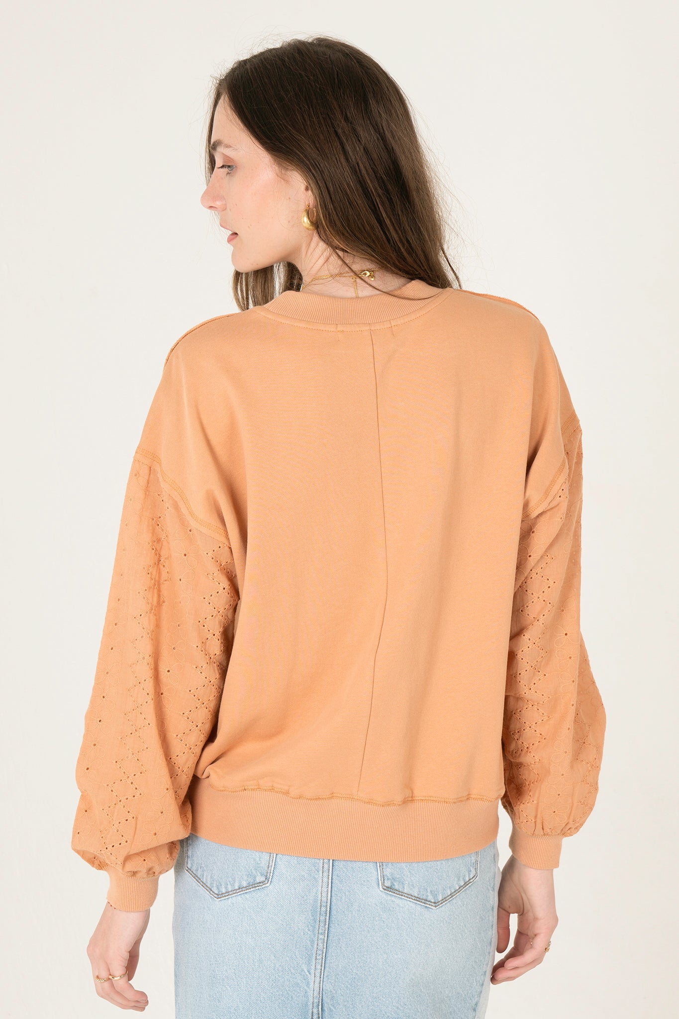 View 3 of Sunrise Dew Sweater, a Sweaters from Larrea Cove. Detail: .